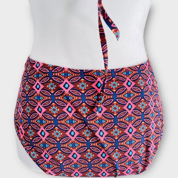 J. Crew O Ring Circle Side Cutout Waist One Piece Swimsuit Womens 4 Geo Print - Picture 7 of 12